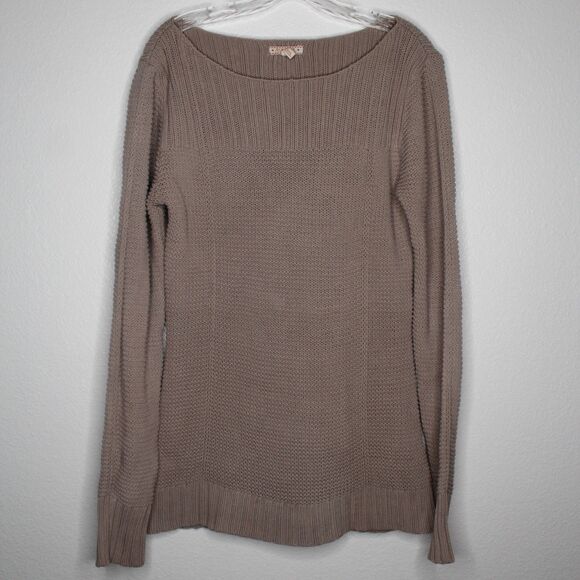 Old Navy Sweater Scoop Neck Long Style Sweater Large Beige - Picture 2 of 4
